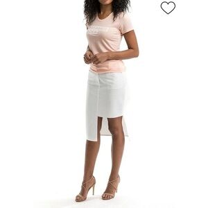 JENNIFER Chun White Denim Cut-Out Skirt size 6